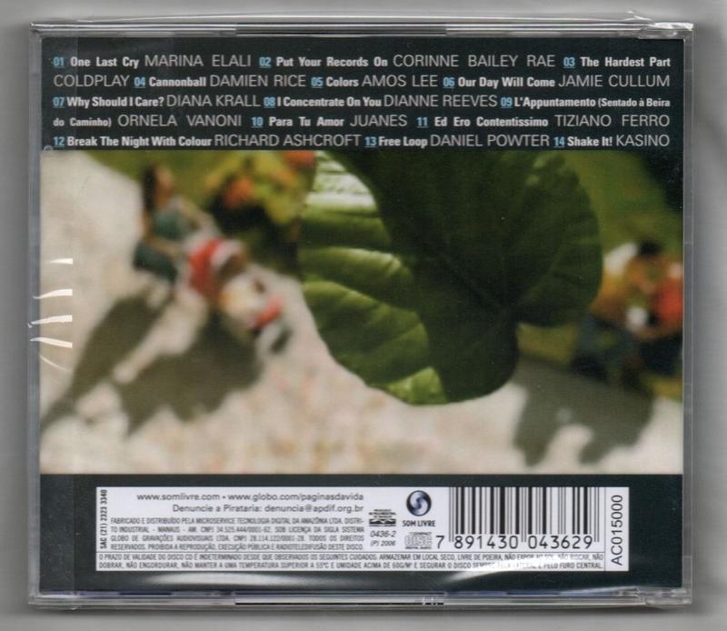 Páginas Da Vida CD Internacional - Som Livre - Coletânea de